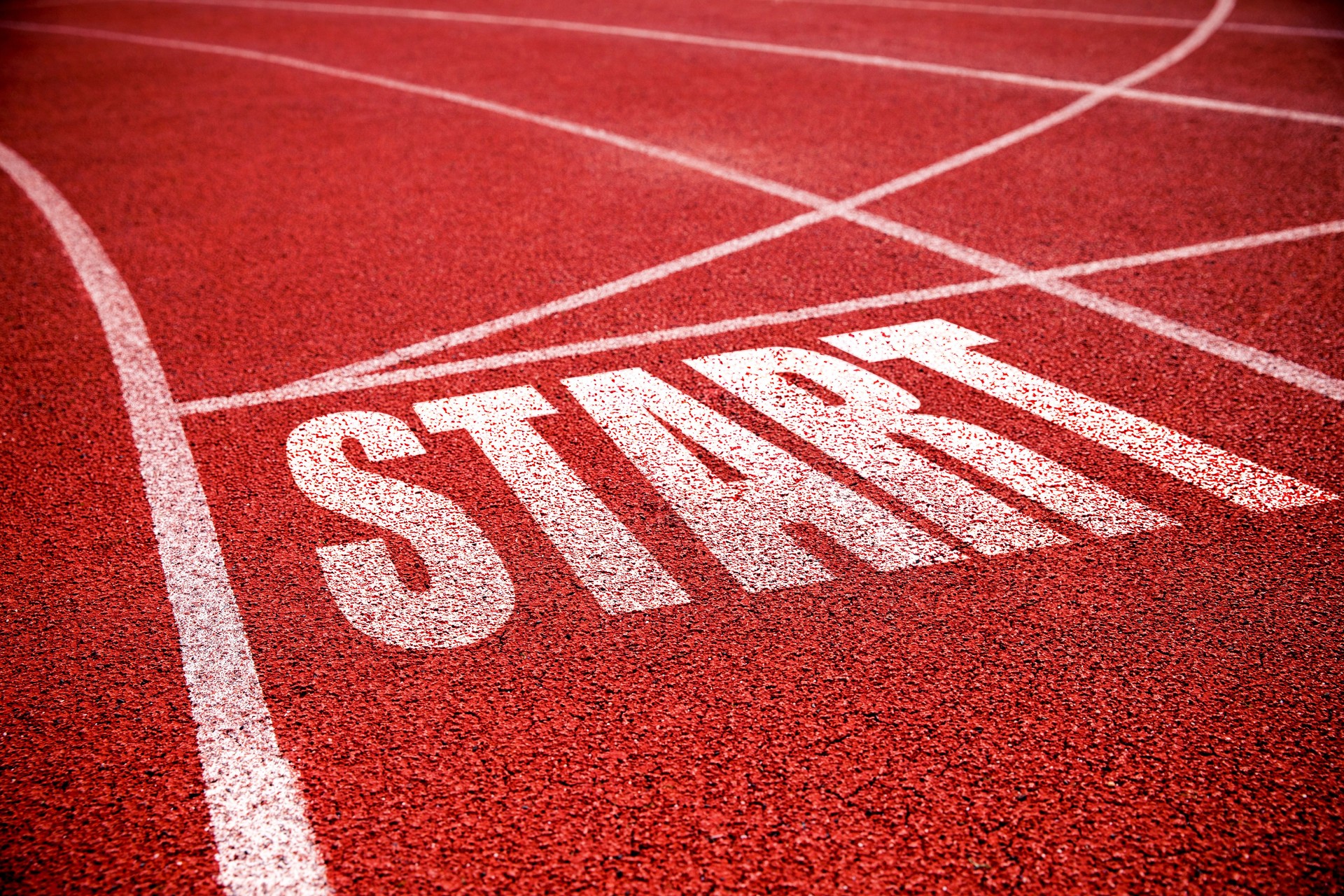 Starting line Sign At Running Track background